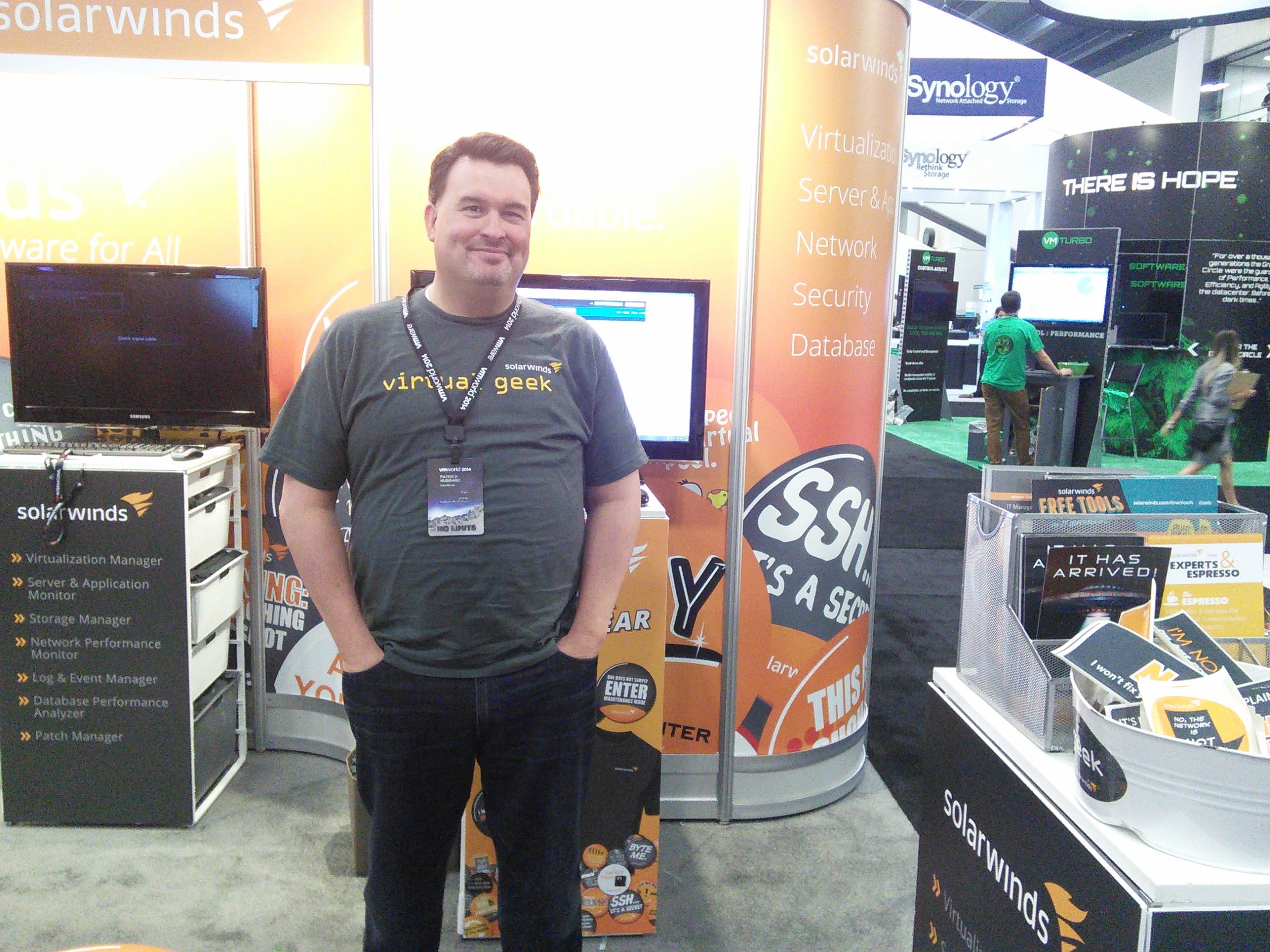 SolarWinds Head Geek Patrick Hubbard at VMworld 2014