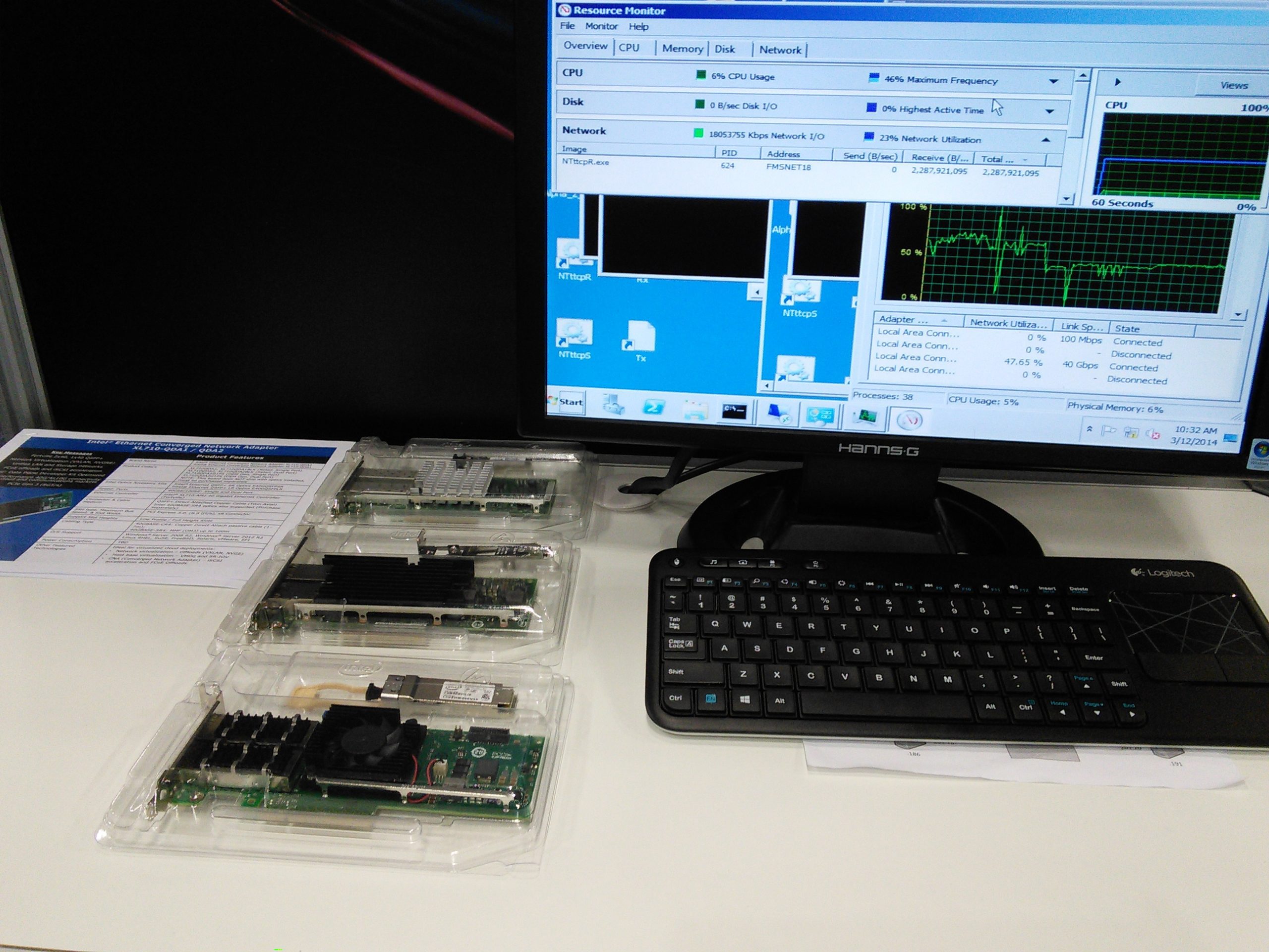 Ethernet Alliance OFC 2014 demo Intel converged network adapter
