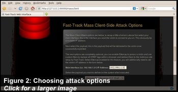 Figure 2: Fast Track Attack Options