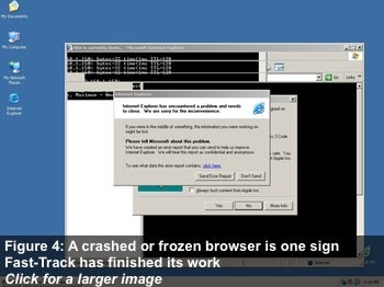 Figure 4: A browser timing out shows Fast-Track has completed its work.